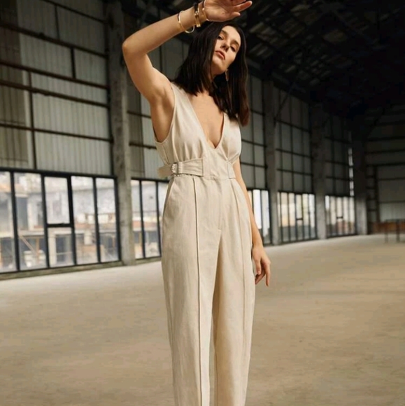 Plunging Neck Jumpsuit - Picture 4 of 4